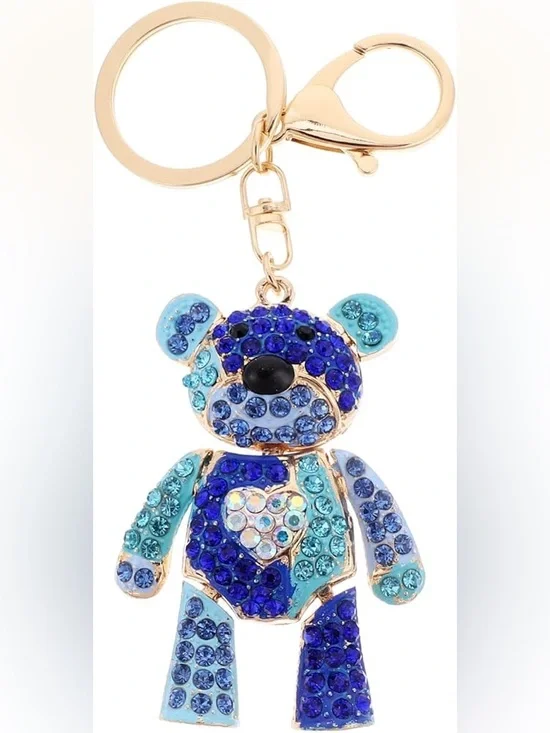 Crystal Teddy Bear Bag Charm - Picture 1 of 4
